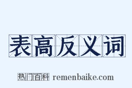 表高反义词是什么意思的图片